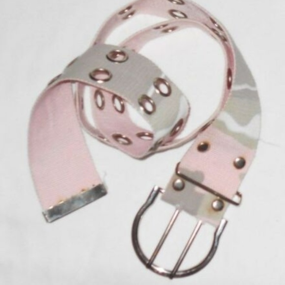 Vintage Comouflage Double Eyelet Holes Belt